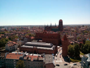 Die Danziger Rechtstadt von der Katharinenkirche aus