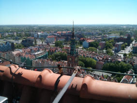 Blick auf die Innenstadt auf der anderen Seite der Marienkirche