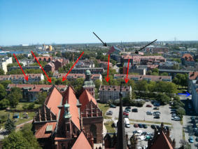 Blick von der anderen Seite, vom Turm der Katharinenkirche.